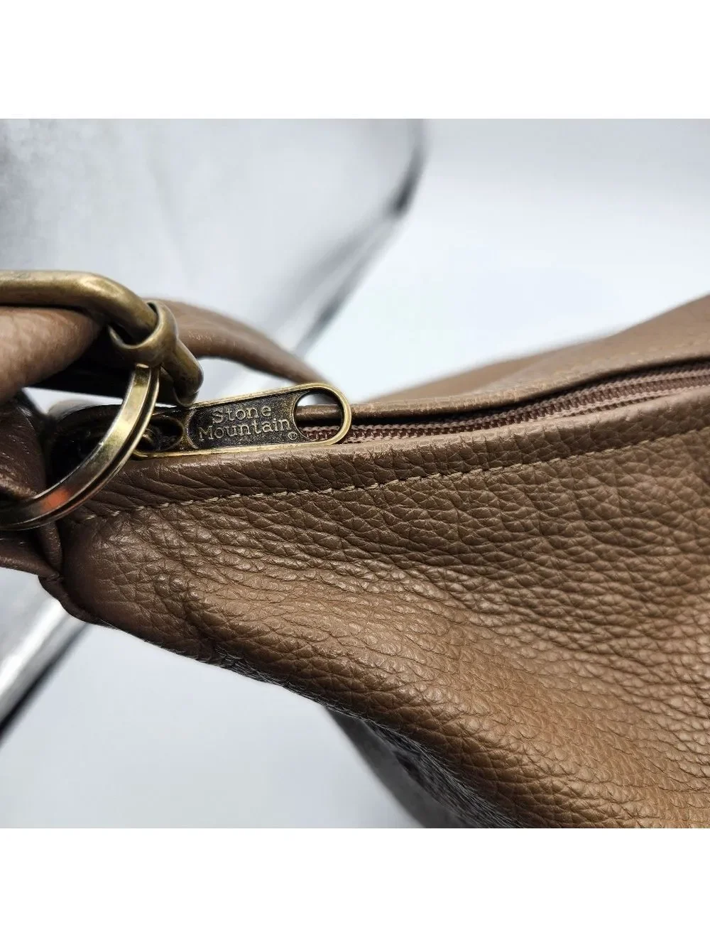 Stone Mountain Brown Leather Hobo Bag